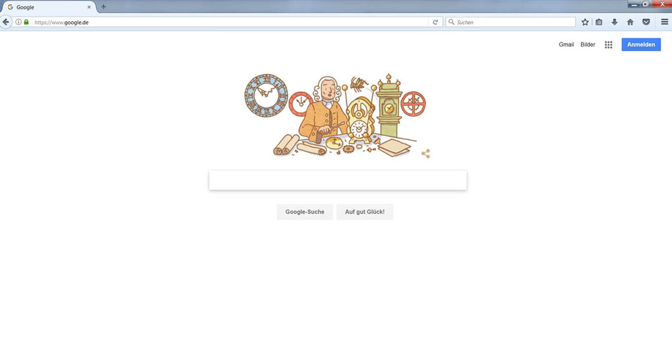 Screenshot Google Eingabemaske